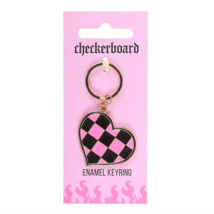 Checkerboard Heart Keyring - Image 2
