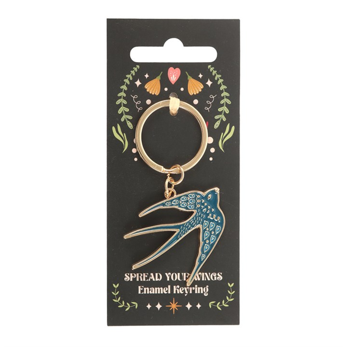 Blue Spread Your Wings Swallow Keyring - Image 2