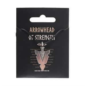 Arrowhead of Strength Viking Cord Necklace - Image 2