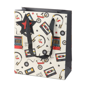 23cm Medium Retro 80s Print Gift Bag - Image 2