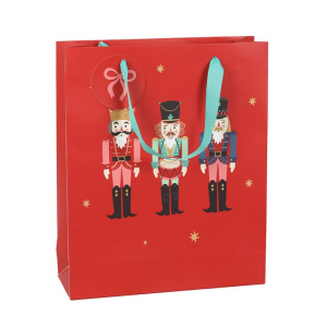 23cm Red Nutcracker Gift Bag - Image 2