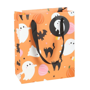 23cm Sweet and Spooky Ghost Print Gift Bag - Image 2