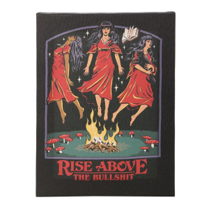 19x25cm Rise Above the Bullshit Canvas Plaque by Steven Rhodes - Image 2