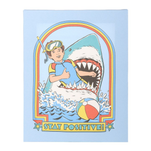 19x25cm Stay Positive Canvas Plaque by Steven Rhodes - Image 2