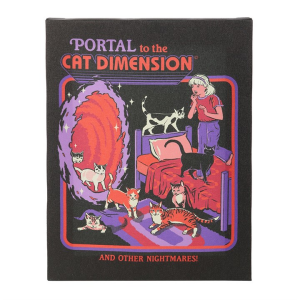 19x25cm The Cat Dimension Canvas Plaque by Steven Rhodes - Image 2