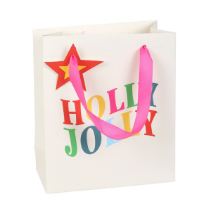 23cm Holly Jolly Gift Bag - Image 2