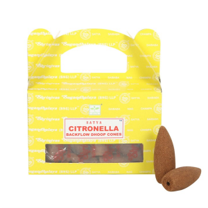 12 Packs of Citronella Backflow Dhoop Incense Cones by Satya - Image 2