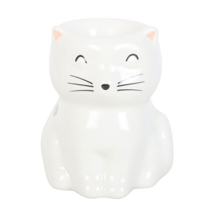 White Happy Cat Oil Burner - Image 2