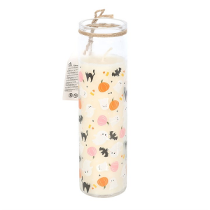 Sweet and Spooky Print Candy Corn Tube Candle - Image 2