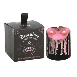 Small Pink Vampire Tears Pillar Candle - Image 2