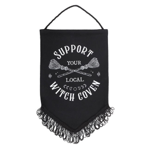 Support Your Local Witch Coven Hanging Fabric Banner - Image 2