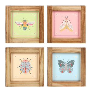 Set of 4 Floral Bug Framed Wall Art Prints - Image 2