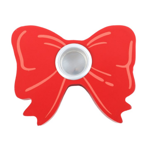 Red Bow Taper Candle Holder - Image 2