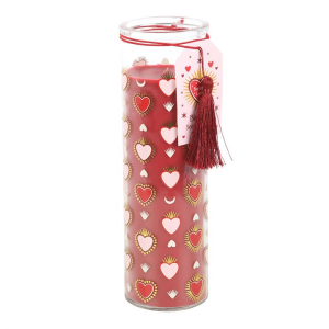 Sacred Heart Print Black Fig Tube Candle - Image 2