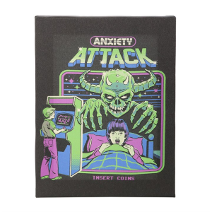 19x25cm Anxiety Attack Canvas Plaque by Steven Rhodes - Image 2