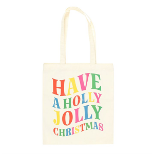 Holly Jolly Christmas Polyester Tote Bag - Image 2