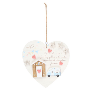 Life on the Road Shell Caravan Hanging Heart - Image 2