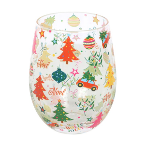 Nostalgic Christmas Print Stemless Glass - Image 2