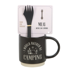I Would Rather Be Camping Mug with 3-in-1 Spork - Image 2