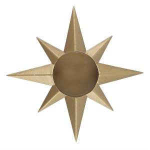 Gold Star Tealight Candle Holder - Image 2