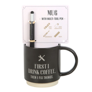 First I Drink Coffee Mug with Multi-tool Pen - Image 2