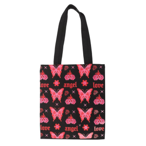 Flaming Butterfly Print Polycotton Tote Bag - Image 2
