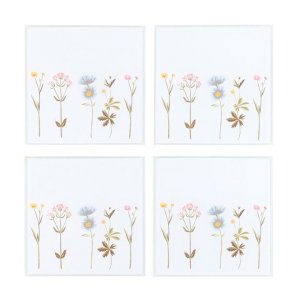 Floral Glass Coaster Set - Image 2