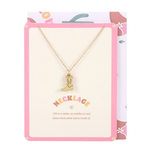 Cowboy Boot Necklace on Greeting Card - Image 2