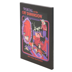 19x25cm The Cat Dimension Canvas Plaque by Steven Rhodes - Image 3