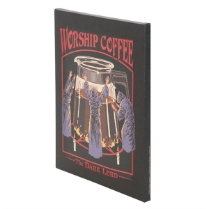19x25cm Worship Coffee Canvas Plaque by Steven Rhodes - Image 3