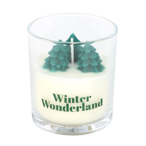 Winter Wonderland Candle with Tree Scene - Image 3