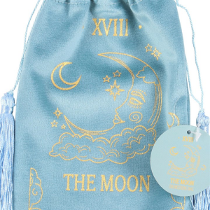 The Moon Vintage Tarot Velvet Drawstring Bag - Image 3