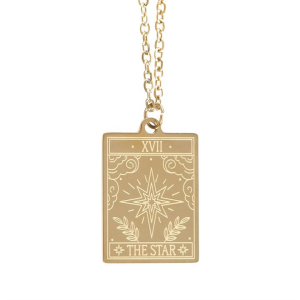 The Star Vintage Tarot Necklace on Greeting Card - Image 3