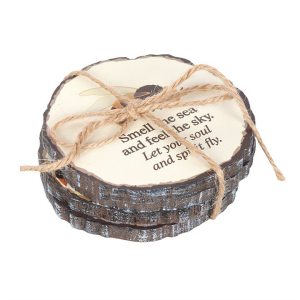 Summer Solstice Wood Slice Coaster Set - Image 3