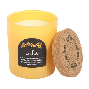 Litha Wildflower Wheel of the Year Candle - Image 3