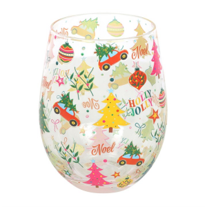 Nostalgic Christmas Print Stemless Glass - Image 3