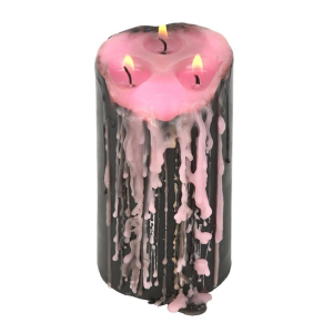 Large Pink Vampire Tears Pillar Candle - Image 3