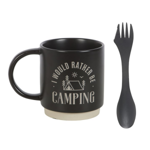 I Would Rather Be Camping Mug with 3-in-1 Spork - Image 3