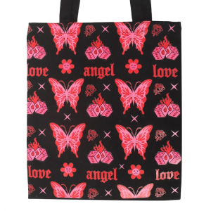 Flaming Butterfly Print Polycotton Tote Bag - Image 3