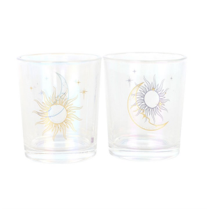 Iridescent Sun and Moon Votive Candle Holders - Image 3