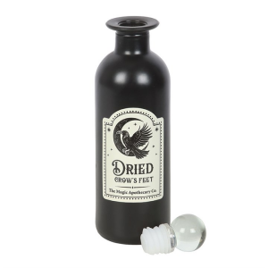 Dried Crow's Feet Decorative Glass Potion Bottle - Image 3