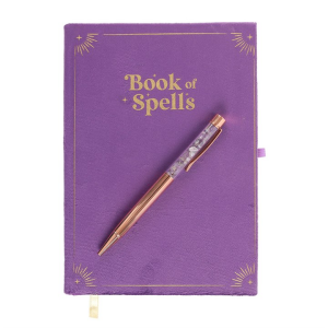 Book of Spells Journal with Amethyst Crystal Pen - Image 3