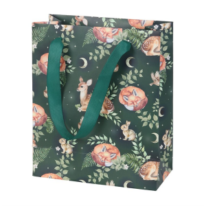 23cm Fawn and Friends Forest Print Gift Bag - Image 4