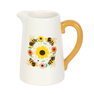 Summer Bee and Sunflower Ceramic Flower Jug - Image 4