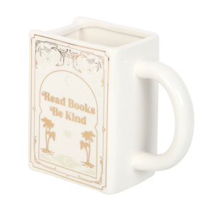 Read Books Be Kind White Book Shaped Mug - Image 4