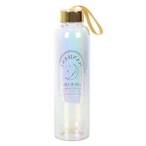Manifest Your Life Iridescent Glass Water Bottle - Image 4
