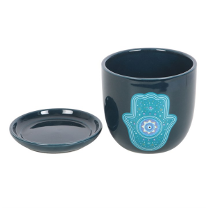 Hand of Hamsa Ceramic Plant Pot - Image 4