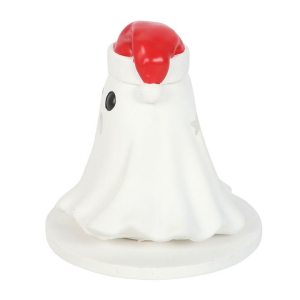 Ghost with Santa Hat Tealight and Incense Cone Holder - Image 4