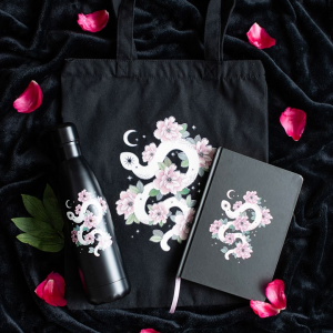 Floral Snake Polycotton Tote Bag - Image 5