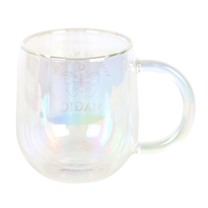 You Are Made of Magic Iridescent Double Walled Glass Mug - Image 4